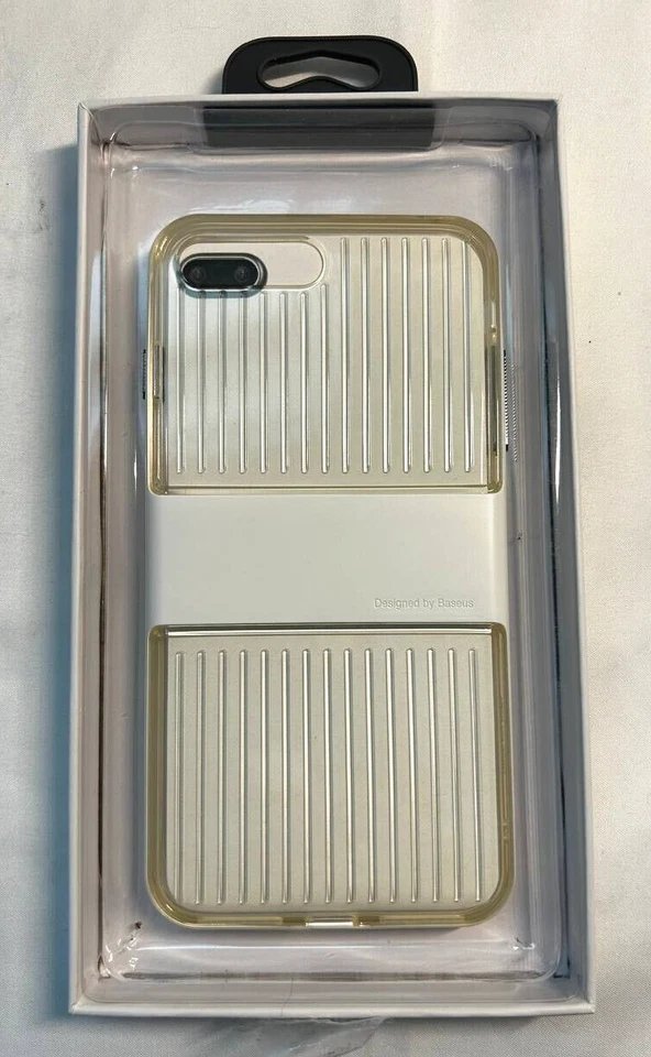 Funda de Moda Baseus para iPhone 6 6S 7 8 Plus Blanca Transparente Impacto Cubierta Antigolpes Foto 2 de 4