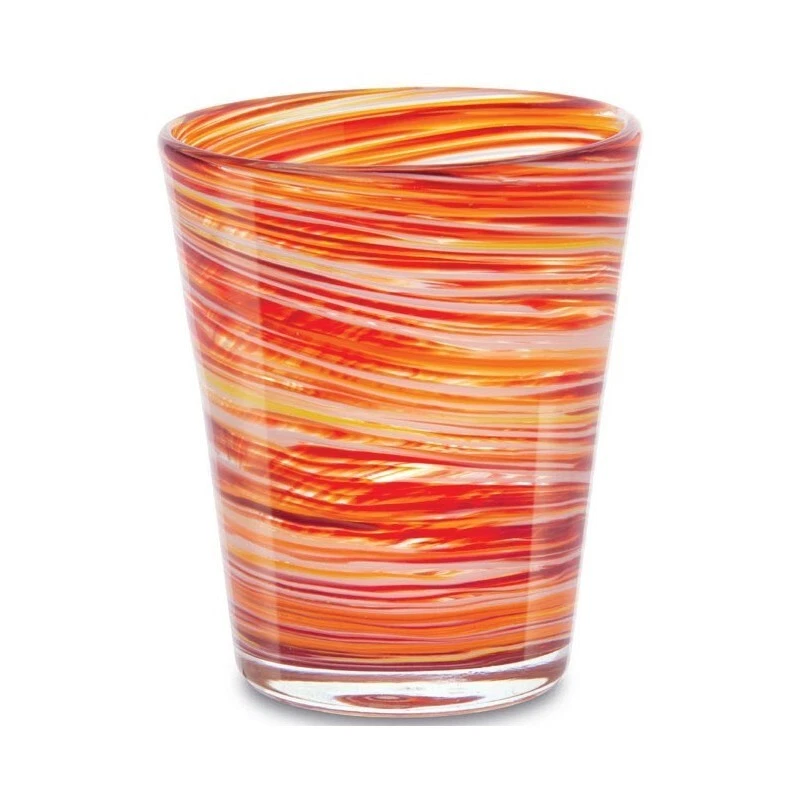 Set 6 Bicchieri Acqua Arancione Turbine GIANNINI Unico da Tavola Pranzo NUOVO