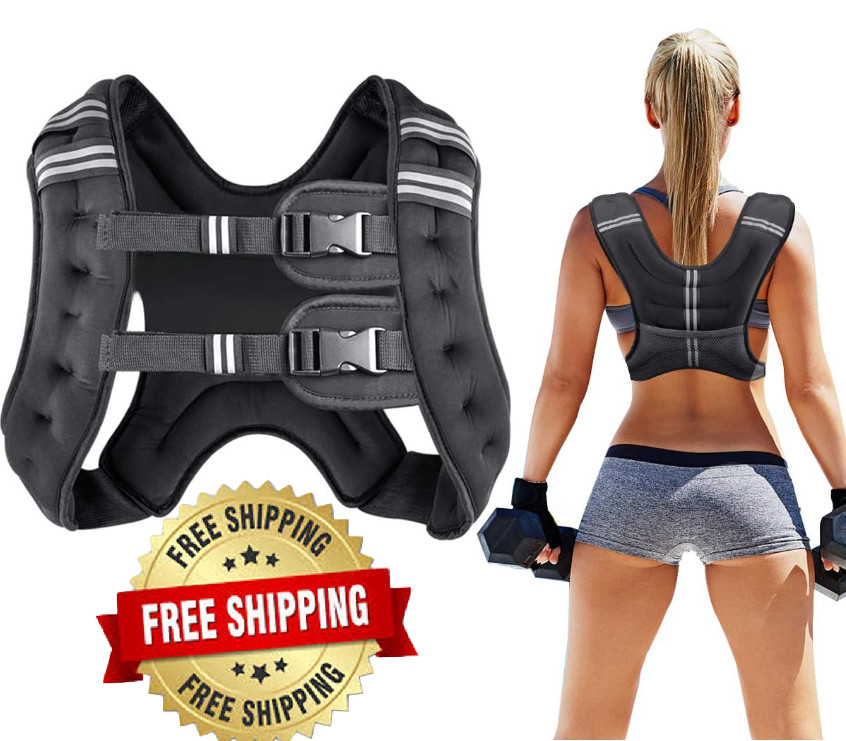 Chaleco Con Peso Ajustable Para Hombre Entrenamiento De Fuerza Correr, 12lbs EE. UU.