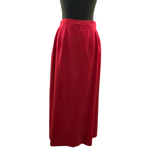 Vintage Talbots Wool Pleated Midi Lined Skirt Womens 10 Classic Red Preppy Y2K - Picture 17 of 19