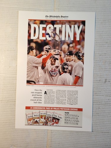 2010 Satz von 10 Phila Inquirer LE Philadelphia Phillies Titelseiten Drucke Sehr guter Zustand - Bild 15 von 24