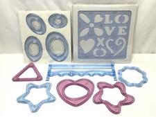 Lot of Creative Memories Cutting Patterns OVAL CIRCLE HEARTS SHAPES STARS MORE