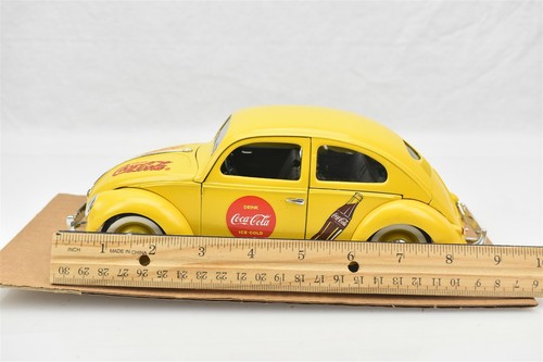 Solido Coca Cola VW Volkswagen Yellow Bug Diecast Car Coke 1:18 - Picture 2 of 12