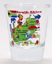 SOUTH AFRICA (RSA) LANDMARKS AND ICONS SHOT GLASS SHOTGLASS
