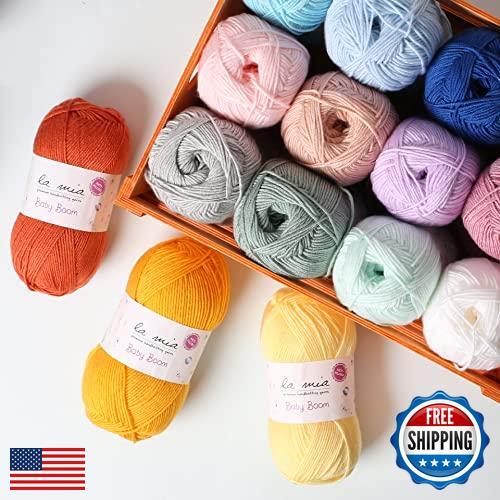 1 Skein La Mia Baby Boom, 100% Antipilling Acrylic Yarn for Knitting and Croc - Picture 4 of 5
