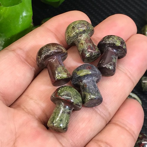 10 pezzi pietra sangue drago naturale fungo quarzo cristallo Reiki gemma curativa - Foto 8 di 8
