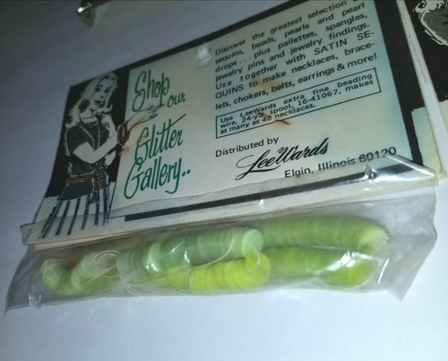 LEE WARDS SATIN SEQUINS VINTAGE 8 6mm GREEN FASHION LIME CRAFT JEWELRY GARMENT - 第 11/12 張圖片