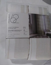 Project 62 Honeycomb Light Filtering Curtains Cream 40"x84" 2 panel set 