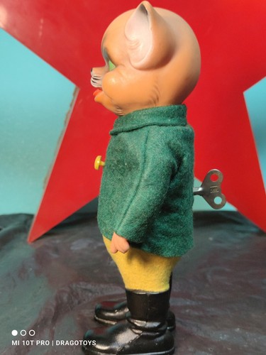VINTAGE MONSTER CAT WIND UP TOY DOLL MOVING LEGS HEAD SOVIET ERA EUROPE DDR GDR - Picture 4 of 24