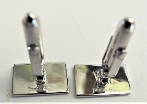 VTG Authentic Christian Dior 925 Sterling Silver 3/4" x 1/2" Cufflinks 8.7 grams - Picture 8 of 8