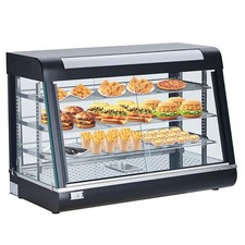 Commercial Food Warmer 14Inch 3-Tier 800W Countertop Pizza Warmer w/LED Lighting