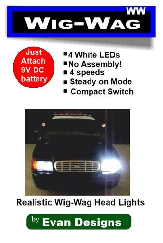 Wig Wag Headlights Alternating Circuit for Model Cars - 4 LEDs / 9 Volt / WW - Picture 2 of 8