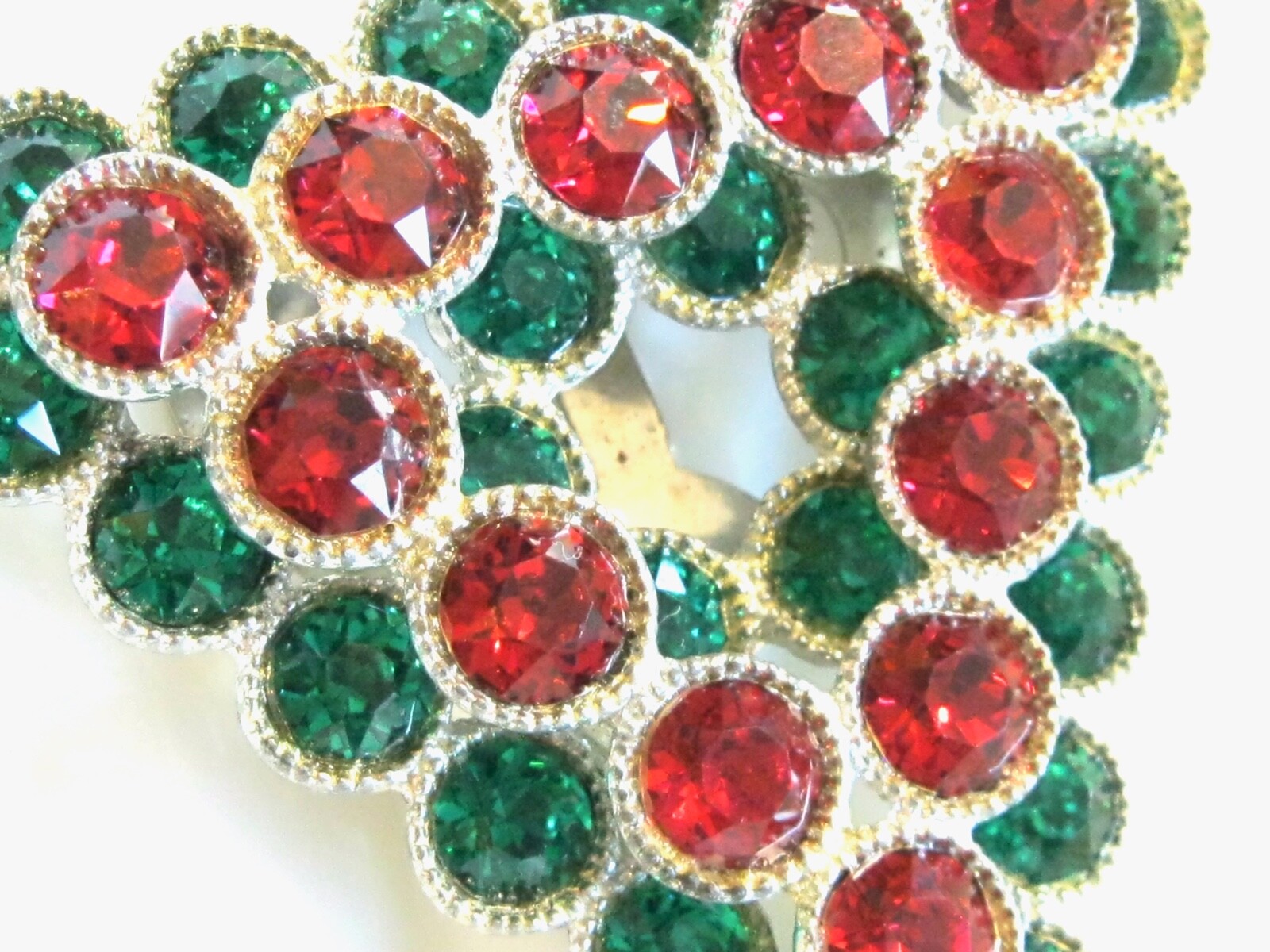 BIG VINTAGE OVERSIZED TRIANGLE RUBY RED & EMERALD… - image 17