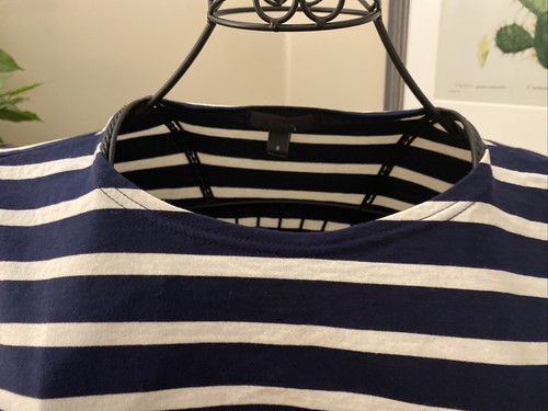 J Crew Damen Langarm-T-Shirt dunkelblau-weiß gestreift - Bild 3 von 8