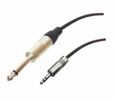 3.5mm Stereo Male to 1/4" TS Mono Male Cable