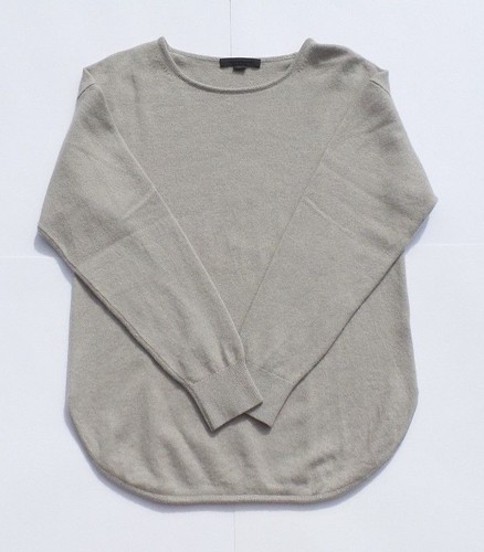 ALEXANDER WANG Beige Wool Cashmere Blend Curved Hem Knit Sweater Jumper Top S GC - Picture 9 of 12