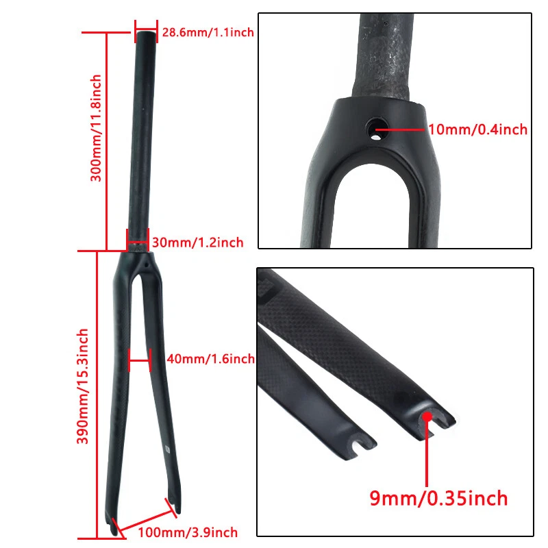 ROADNADO Road Bike Carbon Fiber Front Fork 700C 1 1 8 Rigid Fork Gloss Matte 3K