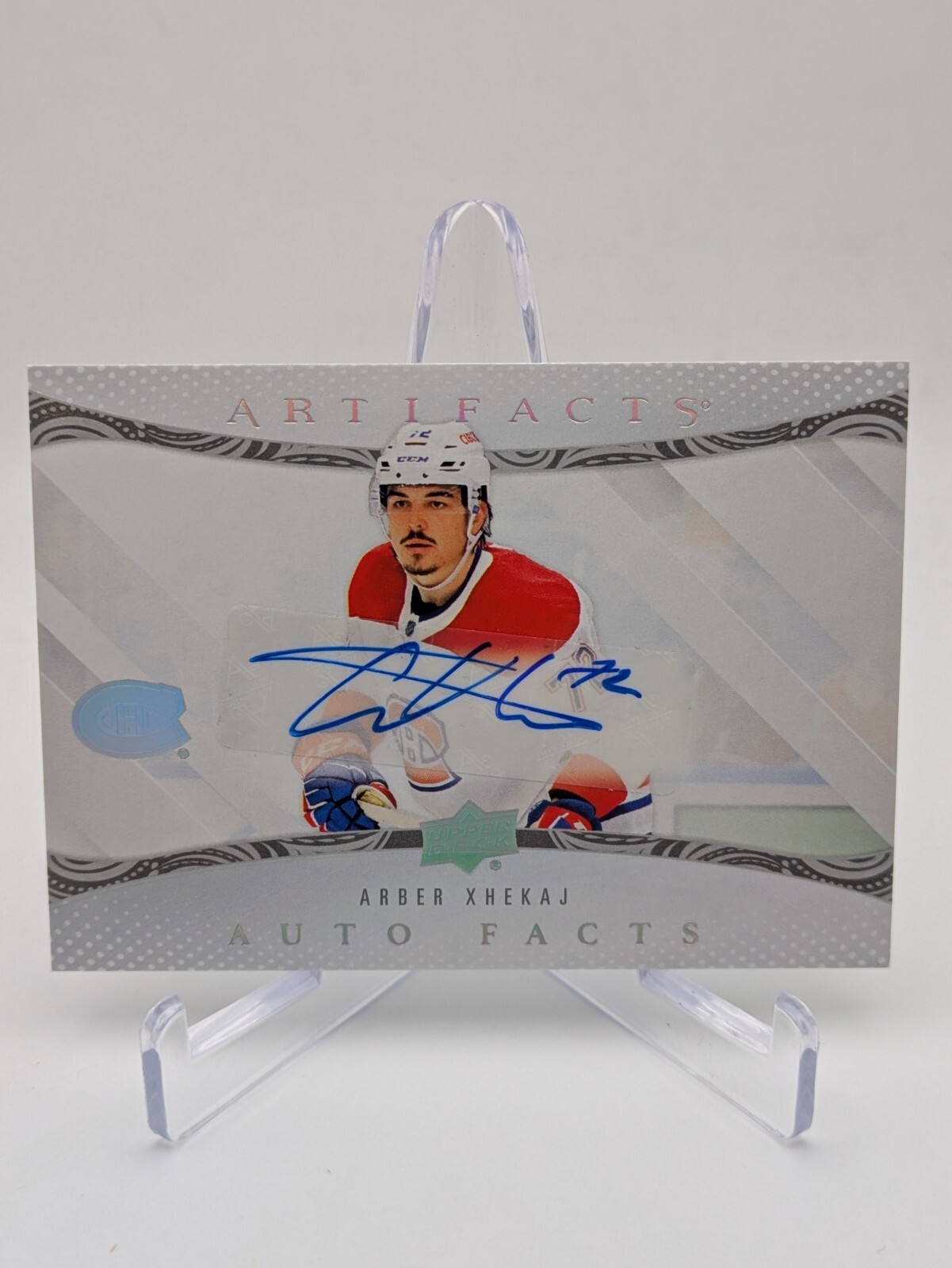 💥 2024-25 Upper Deck Artifacts Arber Xhekaj Auto #AF-AX Auto Facts; Canadiens