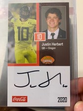 Immaculate, Justin Herbert RC 2020 AUTO Sr. Bowl-TRUE ROOKIE On-Card Autograph
