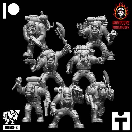 Space Ork Kommandos by Hardcore Miniatures suitable for sci-fi wargaming - Picture 6 of 33