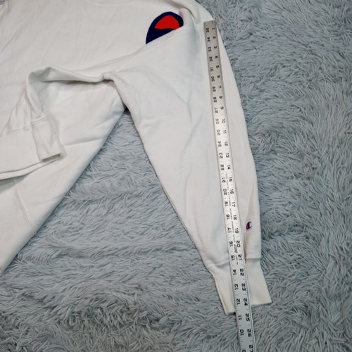 Felpa Champion Uomo XL Bianca Reverse Weave Spellout Logo Atletica Casual - Foto 5 di 10