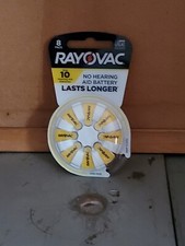 (BB 12/26) Hearing Aid Batteries Rayovac Size 10  8 pack Long Lasting