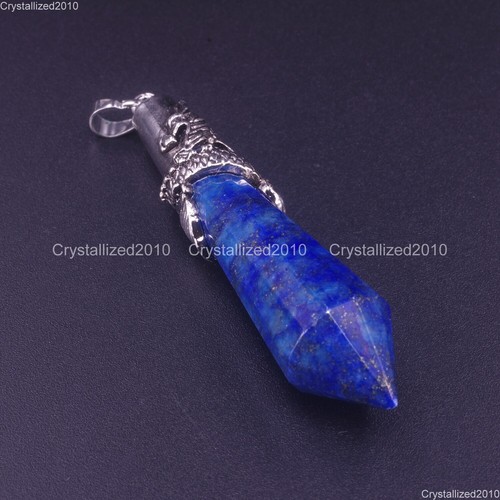 Natural Gemstone Dragon 12 Faceted Hexagonal Reiki Chakra Healing Pendant Beads - Picture 11 of 23