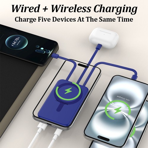 500000mAh Power Bank Magnetic Wireless Charger Battery Pack 22.5W Fast Charging - Picture 7 of 16