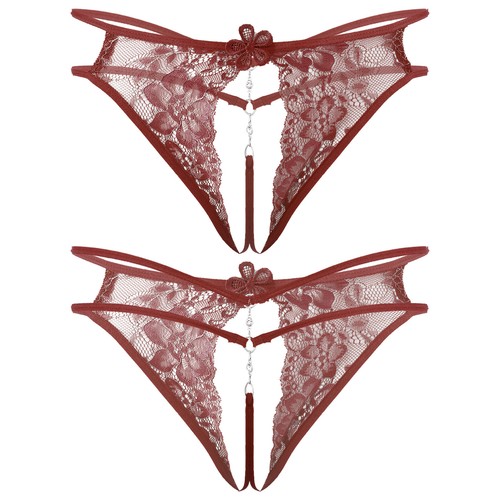 Herren Sissy String Slip Spitze Transparent Höschen für Crossdresser Transgender - Bild 45 von 133
