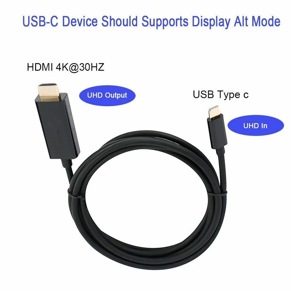 MHL USB-C Type C to HDMI 1080P HD TV Cable Adapter For Android Phones Samsung LG - Image 2 of 4