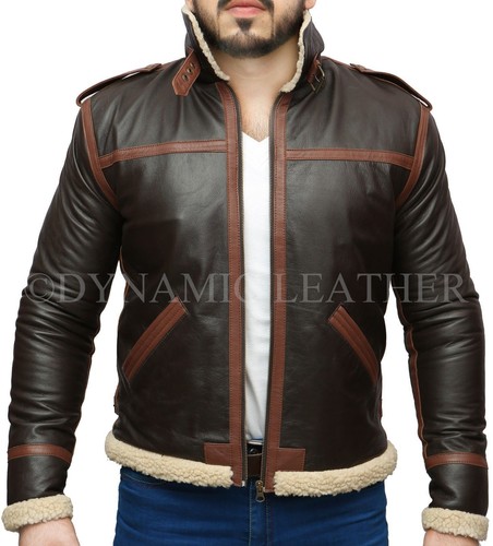 Resident Evil 4 Leon Kennedy Shearling Leather Jacket - Picture 4 of 6