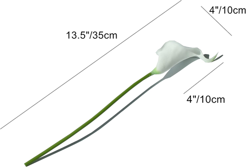 20Pcs White Artificial Calla Lily Silk Fake Flowers 13.5" for Mother'S Day Easte - Picture 2 of 9
