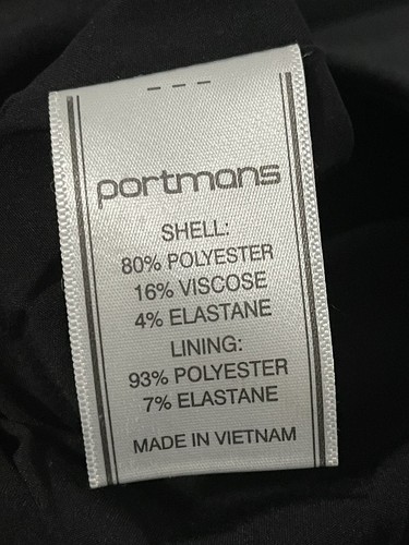 Portmans Black Corporate/ Evening Skirt Size 14 With Faux Silver Button Details - Picture 6 of 6