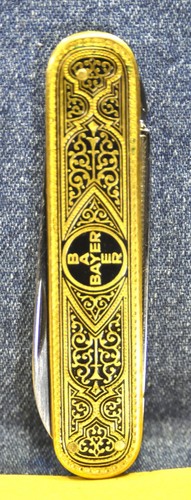 "Justus Bierhoff SOLINGEN" Rostfrei German c.1961's Rare Brass Pocket Knife - Picture 2 of 18