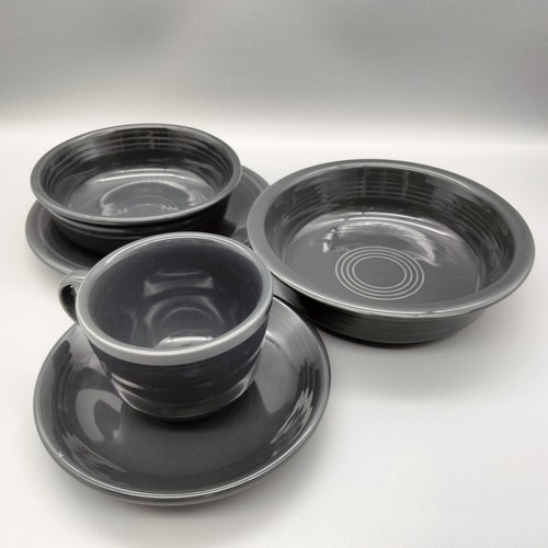 Fiesta 5 Stück Schiefergrau 7" SALATTELLER 5,5" Kleine Schüssel Teetasse & Untertasse Müslischale - Bild 2 von 19