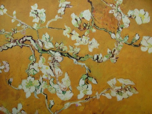 Japanese Cherry Blossom Tree Gold Velvet Fabric Curtain Upholstery Cushion Use - Picture 11 of 17