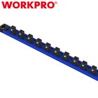 WORKPRO 3/8 Drive Magnetic Socket Organizer Socket Rail Heavy Duty Socket Holder