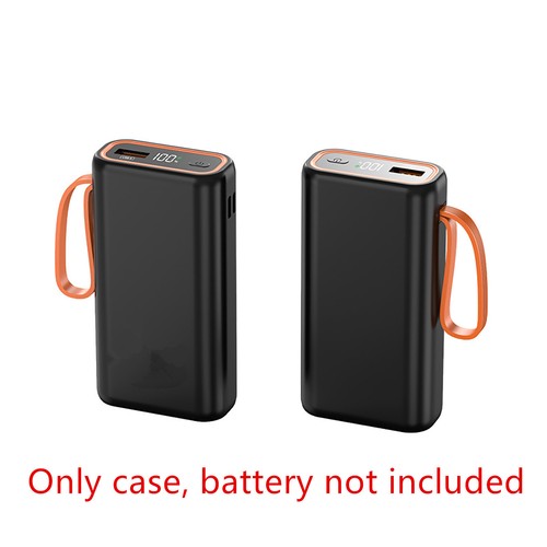 2 Slots 21700 Battery Shell Charger Box LCD Display Power Bank DIY Welded Case h