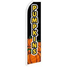 Pumpkins Black Swooper Flutter Feather Advertising Flag Halloween Patch Decor