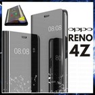 Cover Flip For OPPO RENO 4Z Case Book Black A Mirror 4 Z Clear View 360°