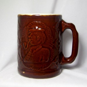 Burley-Winter-Holland-Tankard-Stein-Mug-Man-Windmill-Crooksville-Heart-Brand-Vtg