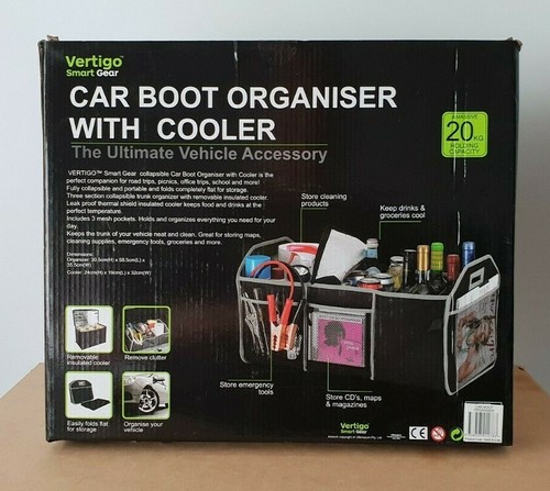 Nuevo en caja organizador de botas de coche con enfriador marca vértigo plegable ordenado - Imagen 2 de 2