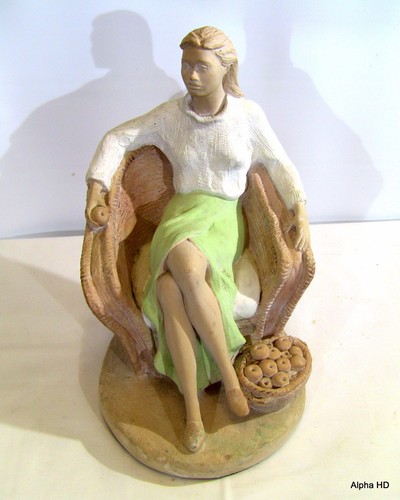 Austin Productions Sculpture by Artist Alice Heath - Lady in a Chair - Picture 3 of 12