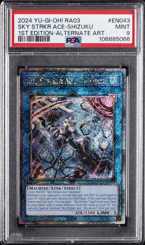 2024 Yu-Gi-Oh! RA03-QUARTER CENTURY BONANZA SKY STRIKER ACE - SHIZUKU PSA 9