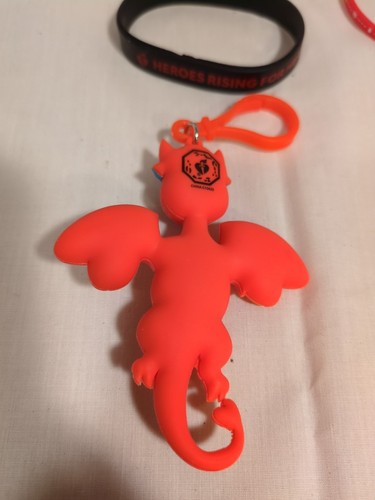 Frankie American Heart Association Keychain Kids Heart Challenge Bag Clip - Picture 3 of 3