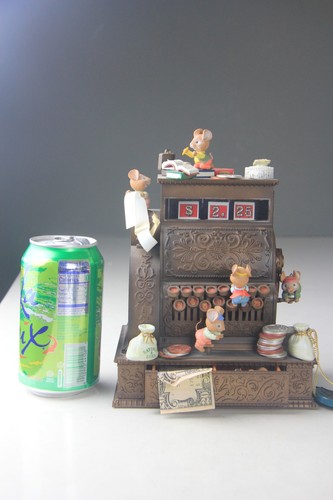 Seltene Vintage 1991 Enesco "We're in The Money" Mäuse Spieluhr Animation repariert! - Bild 11 von 22