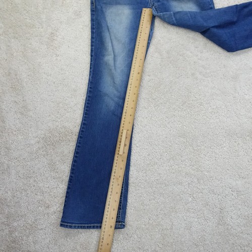 Wallflower Damenjeans W29 Größe 9 Y2K niedriger Bund Bootcut Schlag blau Denim 00s - Bild 3 von 12