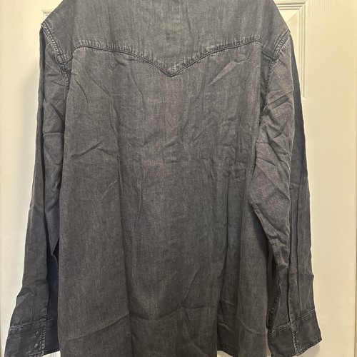 LEVI’S Classic Western Standard Fit Shirt Black Washed Denim Men's Size 3XL - Picture 5 of 5
