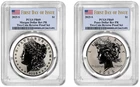 2025 S Morgan & Peace Silver Dollar $1 Reverse Proof 2pc Set PCGS PF69 FDOI #255