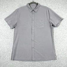 Vuori Shirt Mens Large Bridge Button Down Short Sleeve Lightweight Performance